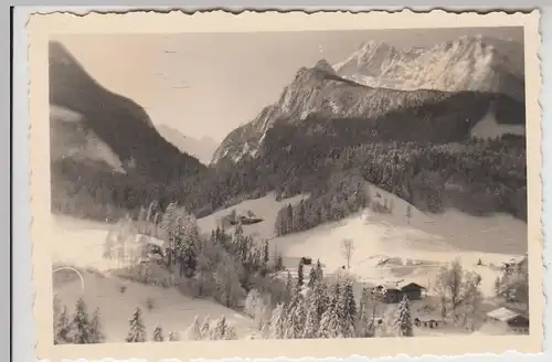 (F26090) Orig. Foto Blick ins Wimbachtal, Winter 1951