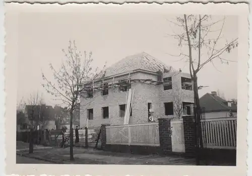 (F26027) Orig. Foto Eckernförde, Neubau eines Wohnhauses 1930-50er