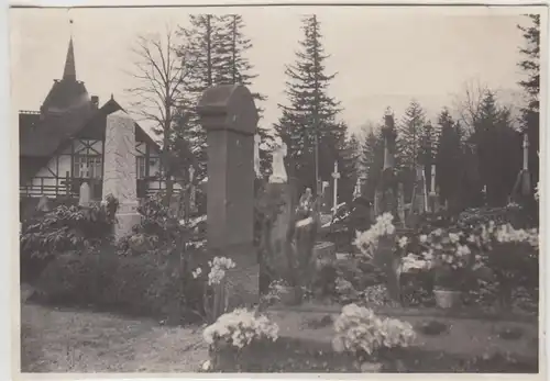 (F26020) Orig. Foto Friedhof bei der Kirche Wang 1931
