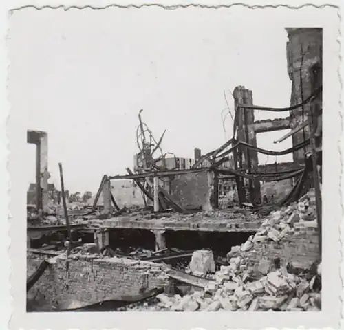 (F2599) Orig. Foto 2.WK, Rotterdam, zerstörte Stadt, Okt 1940