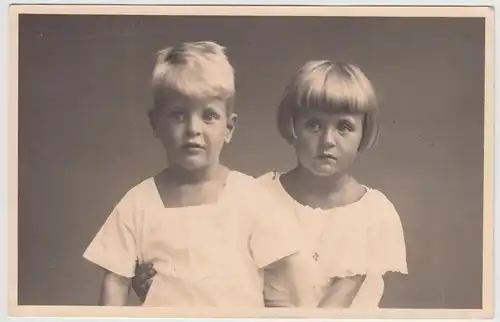 (F25980) Orig. Foto Kinder, Junge u. Mädchen, Studio Binz 1928