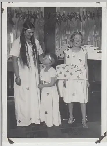 (F25918) Orig. Foto Kinder als Engel verkleidet, Weihnachten 1932