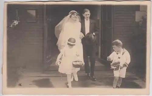 (F25892) Orig. Foto Hochzeit in Köln 1920er
