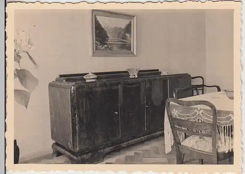 (F25590) Orig. Foto Wohnungseinrichtung 1934, Esszimmer