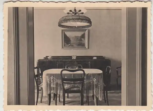 (F25589) Orig. Foto Wohnungseinrichtung 1934, Esszimmer