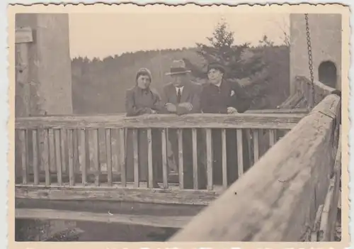 (F25585) Orig. Foto Personen auf der Burg Wildenstein (Leibertingen) 1934