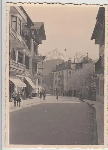(F25558) Orig. Foto Berchtesgaden, Straßenpartie m. Watzmann 1934
