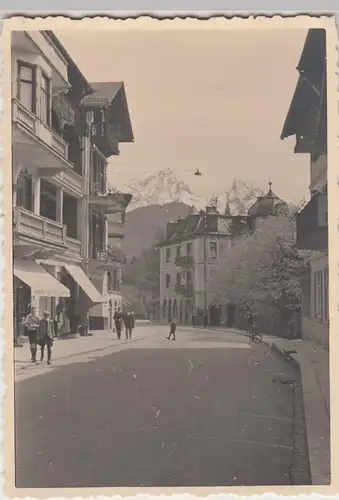 (F25557) Orig. Foto Berchtesgaden, Straßenpartie m. Watzmann 1934