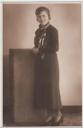 (F25441) Orig. Foto Porträt junge Frau 1920er