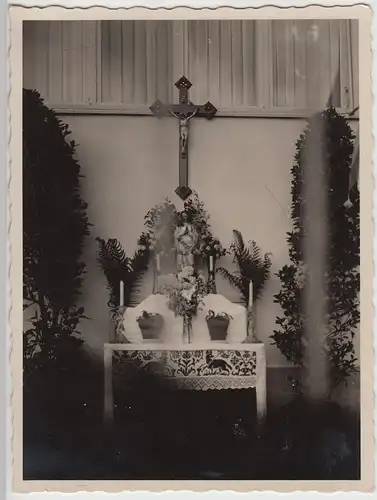 (F25409) Orig. Foto Frankfurt a.M., Altar d. Kirche i.d. Giessfeldstraße 2, 1932