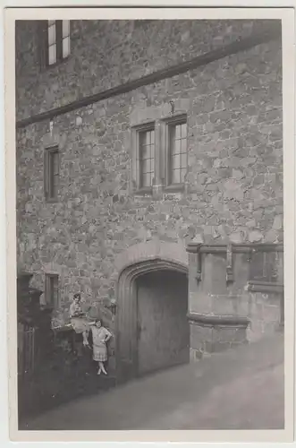 (F25380) Orig. Foto Balduinstein, Frauen am Schloss Schaumburg 1929