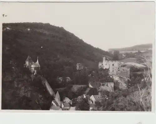 (F25361) Orig. Foto Balduinstein, Partie mit Ruine 1929