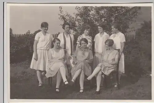 (F25356) Orig. Foto Frauen, Gruppenbild im Freien 1927