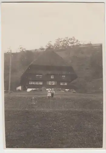 (F25350) Orig. Foto Schwarzwaldhütte im Berneck-Tal, 1927