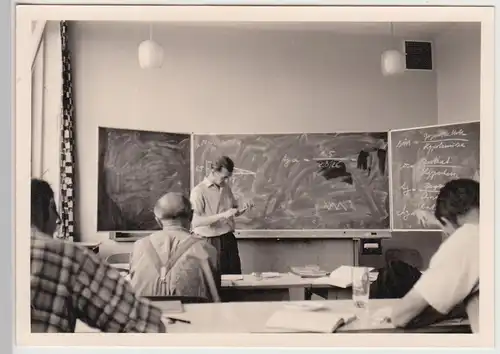 (F25230) Orig. Foto Männer in der Schule, REFA-Lehrgang in Heidelberg 1958