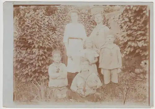 (F25155) Orig. Foto Kinder im Freien in Lissa i.P. 1911