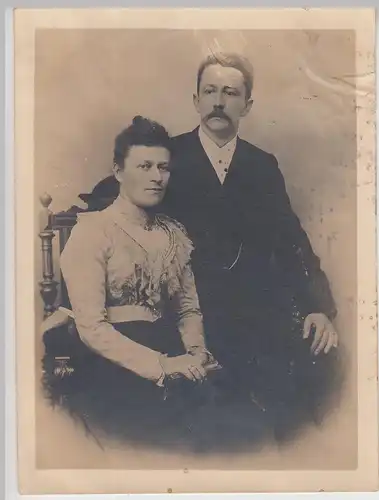 (F25148) Orig. Foto Porträt Paar Herr u. Frau Thunert 1900/10er