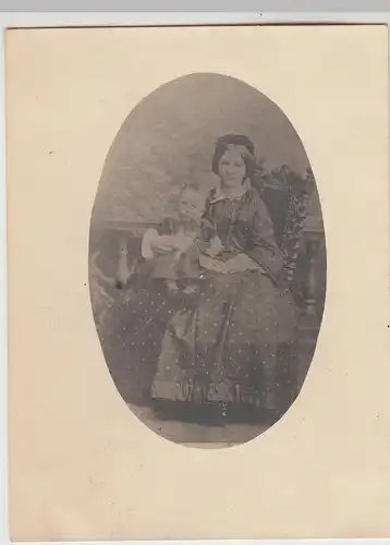 (F25143) Orig. Foto Porträt Emma Boschek mit Kind 1910er