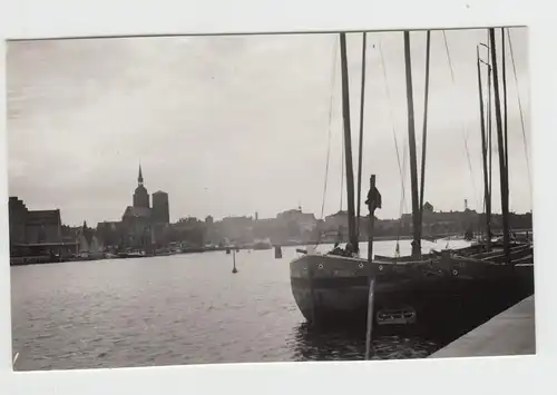 (F25132) Orig. Foto Stralsund, Uferpartie 1938