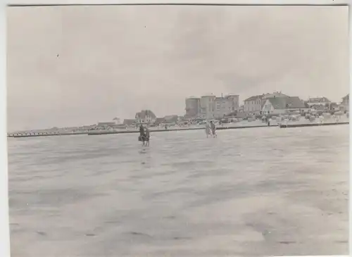 (F25025) Orig. Foto Cuxhaven, Blick zum Strand bei Ebbe 1934