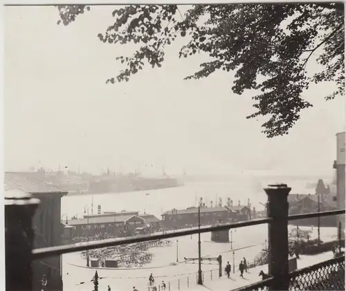 (F25019) Orig. Foto Hamburg, Partie bei den Landungsbrücken 1934