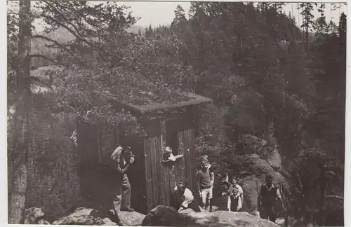 (F25008) Orig. Foto Personen, Wanderer am Hermannseck 1936