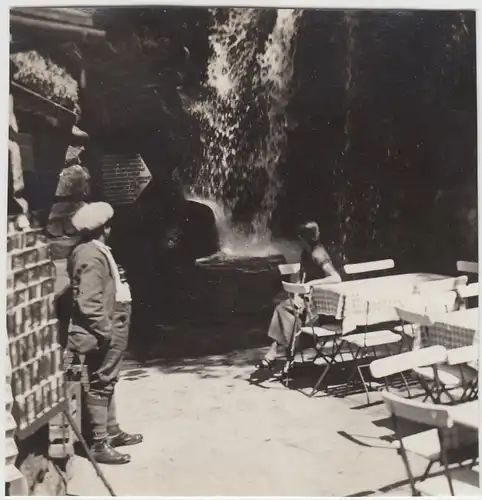 (F25006) Orig. Foto Sächsische Schweiz, Personen am Amselfall 1933