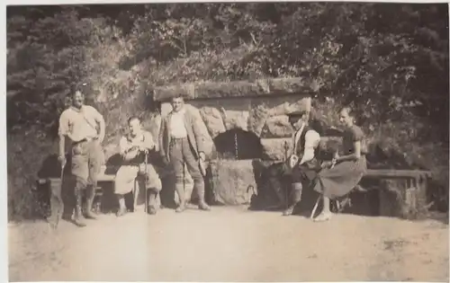 (F25003) Orig. Foto Sächsische Schweiz, am Brunnen in Brand 1933