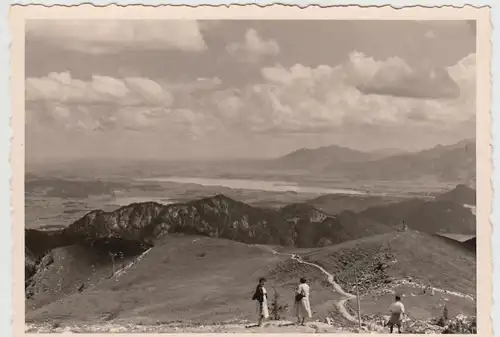 (F24670) Orig. Foto Bergwanderung, Blick auf Füssen 1959