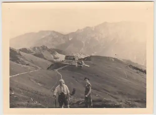 (F24624) Orig. Foto Bergwandern, Blick zum Rotwandhaus 1952