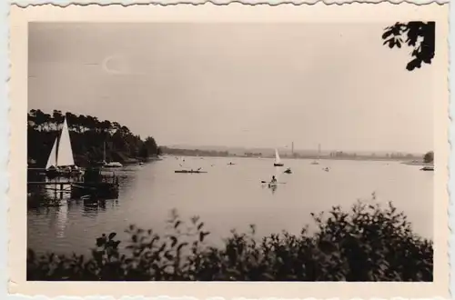 (F24549) Orig. Foto Haltern am See, Segelboote a. Stausee 1950er