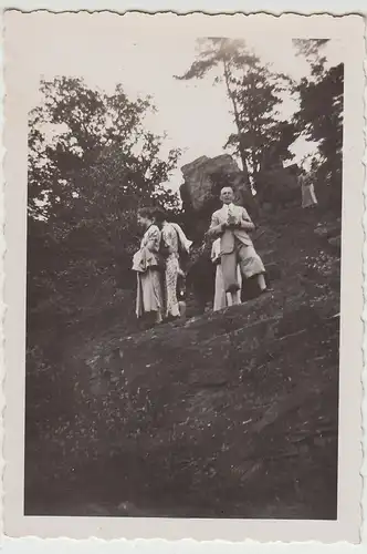 (F24436) Orig. Foto Schwarzatal, an der Ruine Eberstein 1936