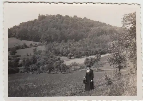 (F24395) Orig. Foto Bad Blankenburg, Wanderer bei der Ruine Greifenstein 1936