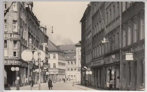 (F24371) Orig. Foto Chemnitz, Karl-Marx-Stadt, Straßenpartie >Am Plan< 1950/60er