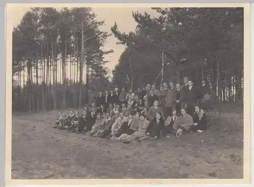 (F24308) Orig. Foto Velten, Ausflug zweier Vereine 1930