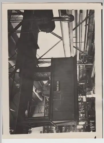 (F24287) Orig. Groß-Foto Kranführer a. Portalkran in Werkhalle 1930er