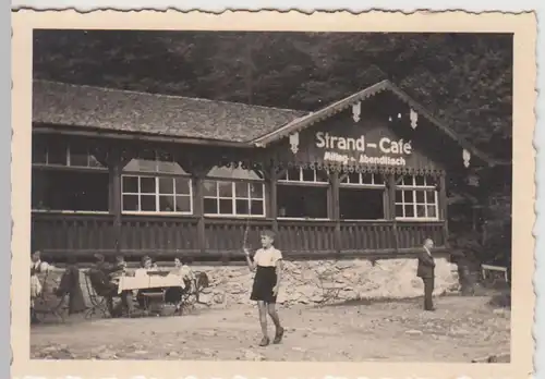 (F24255) Orig. Foto Oberstdorf, Strandcafé am Freibergsee 1938