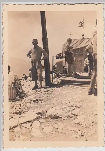 (F24229) Orig. Foto Personen auf dem Wendelstein 1937