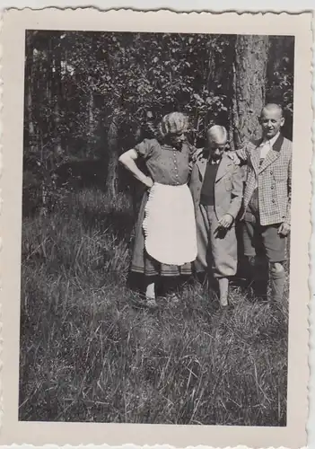 (F24185) Orig. Foto Personen i. Freien, Schürze Knickerbocker 1930er