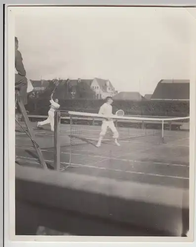 (F24149) Orig. Foto Tennisplatz Bremen, Spiel gegen Hamburg 1931