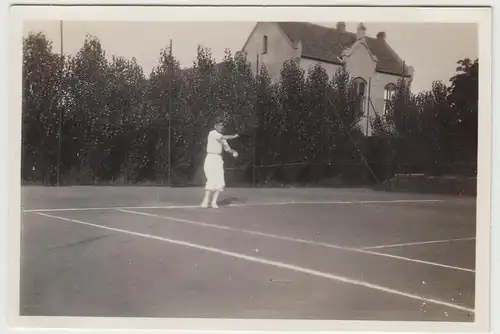 (F24132) Orig. Foto Bremen Tennisplatz, Tennisspieler vom Bremer Turnverein 1930