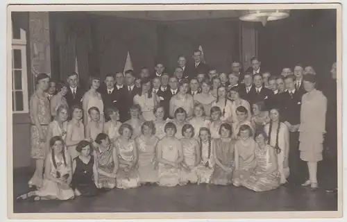 (F24118) Orig. Foto Bremen, Gruppenbild Tanzstunde 1930