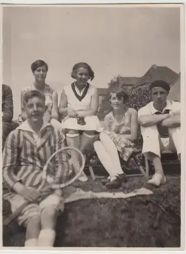 (F24113) Orig. Foto Sportler vom Bremer Turnverein im Freien, Tennisspieler 1929