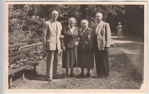 (F24043) Orig. Foto Freudenstadt, Personen im Teuchelwald 1955