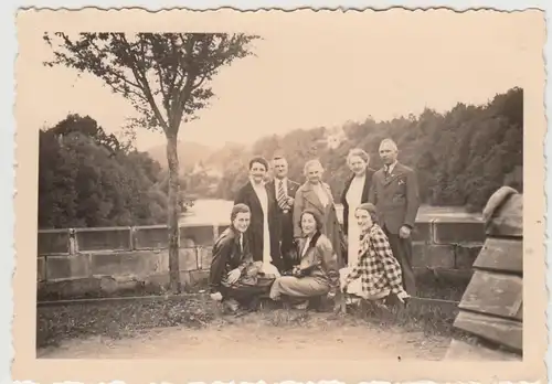 (F24031) Orig. Foto Füssen, Personen auf Lechbrücke 1936