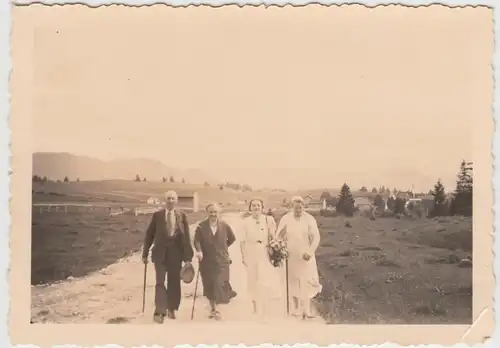 (F24029) Orig. Foto Personen wandern v. Prem n. Lechbruck am See 1936