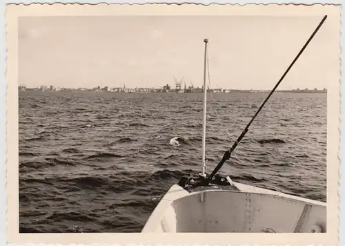 (F23974) Orig. Foto Malmö, Blick vom Schiff 1956