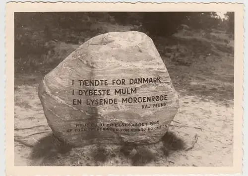 (F23951) Orig. Foto Dollerup (DK), Gedenkstein 1956