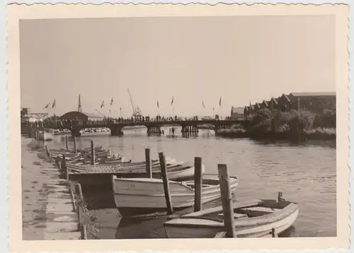 (F23947) Orig. Foto Randers (DK), Brücke über den Gudenå 1956