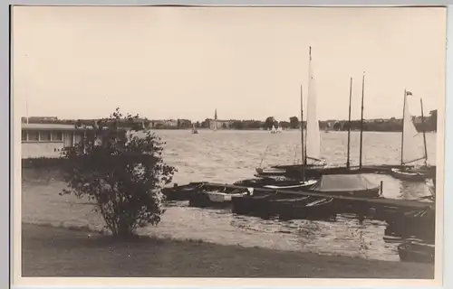 (F23938) Orig. Foto Hamburg, Außenalster 1956